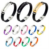 Silicone Rubber Colour Bracelet With Hook Buckle