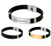 Skinny Silicone Rubber Bracelet With Adjustable Needle Buckle