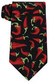 Small Red Chilli Polyester Tie