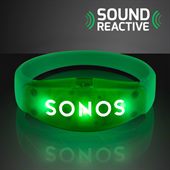 Sound Reactive Illuminate Green LED Flashing Bracelet