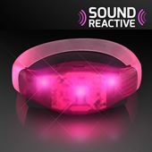 Sound Reactive Illuminate Pink LED Flashing Bracelet