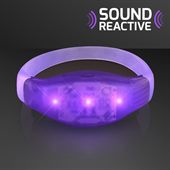 Sound Reactive Illuminate Purple LED Flashing Bracelet