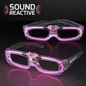 Sound Reactive Pink Party Glasses