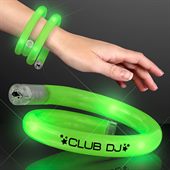 Spiral Green Wristband With Flashing LED