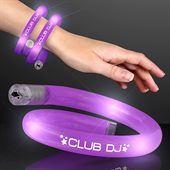 Spiral Purple Wristband With Flashing LED