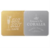 Square Engraved Metal Coaster