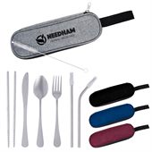 Stainless Steel Cutlery & Straw Set