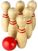 Ten Pin Wooden Bowling Set