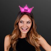 Tiara Crown With Flashing Pink LED
