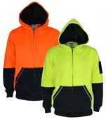 Trends Hi Vis Two Tone Full Zip Super Fleecy Hoodie