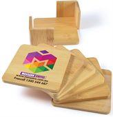 Tropicana Bamboo Coaster Set