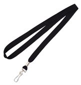 Unprinted Black Lanyard