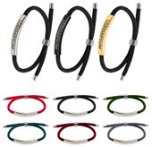 Woven Rope Bracelet With Metal Arc